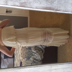 NWOT Pink Lily Boutique white lace maxi dress size small